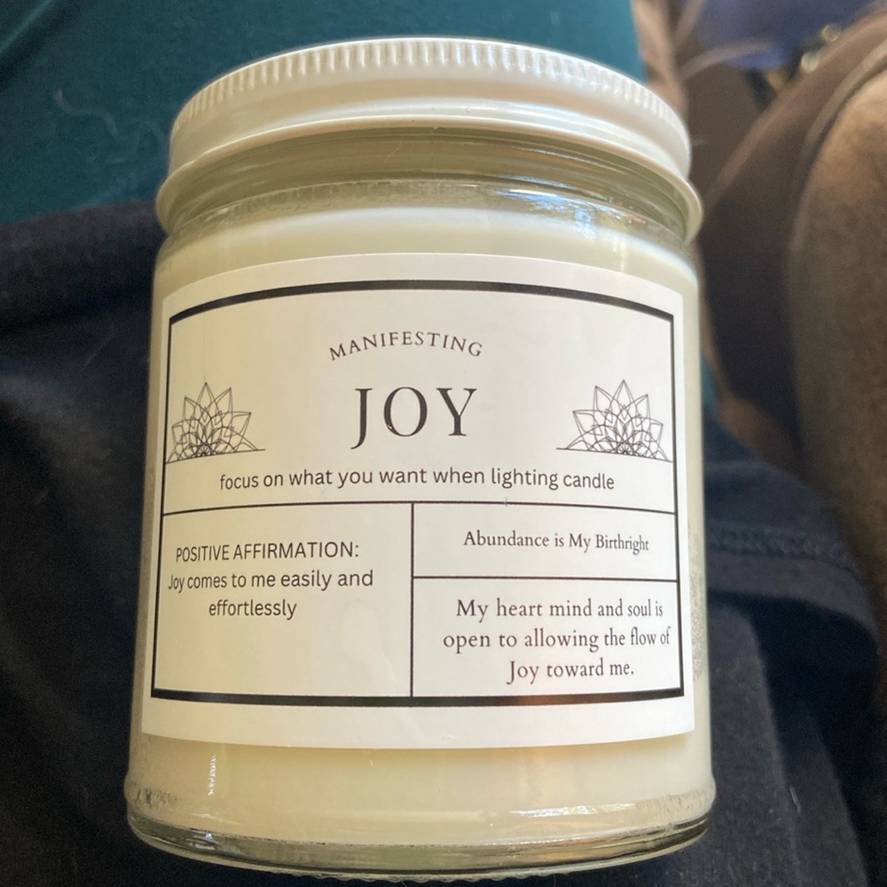 Joy Affirmation intention Candle